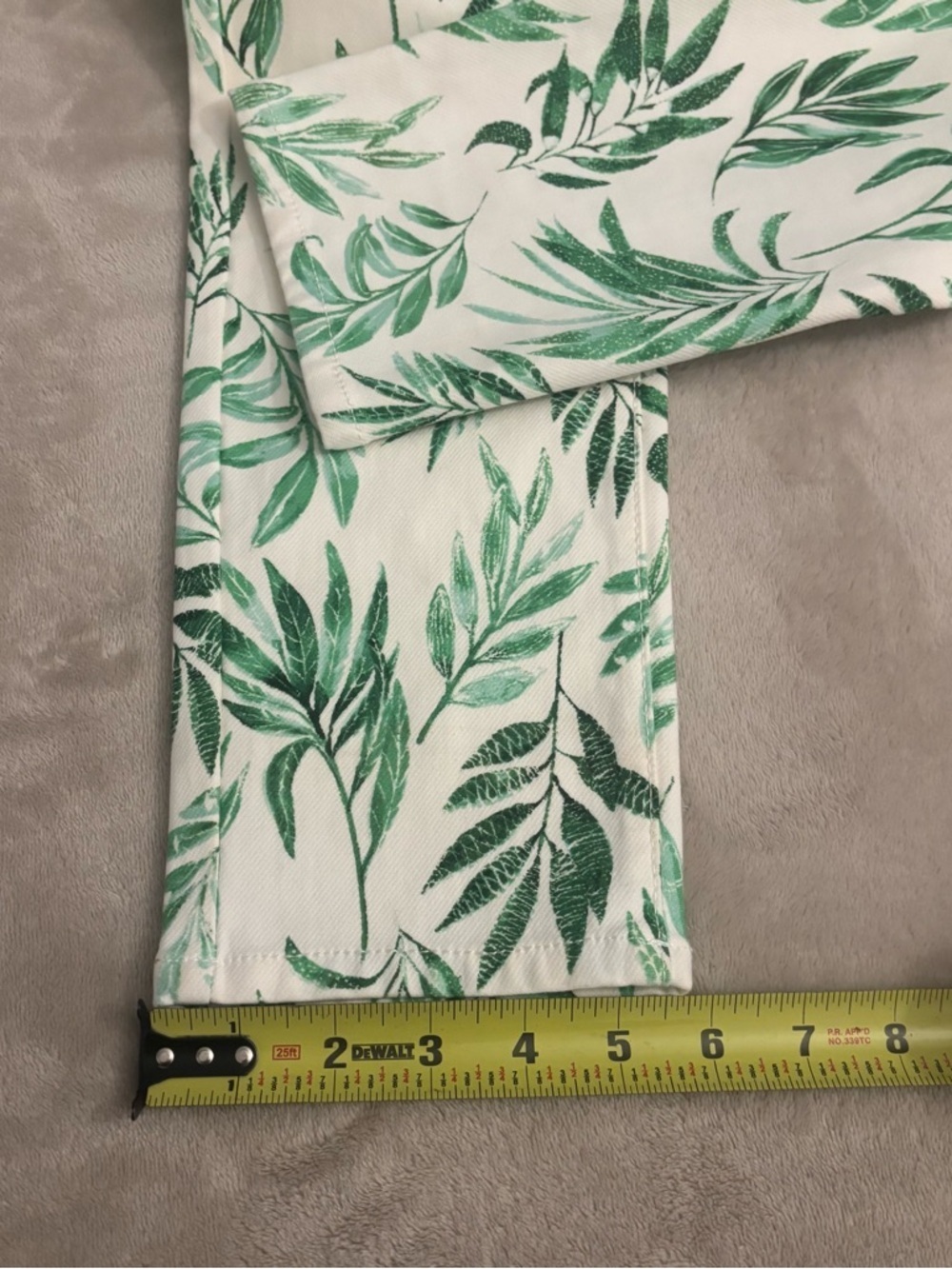 J. McLaughlin Lexi Beaumont Leaf White Green Palm Size 6 - Picture 7 of 7